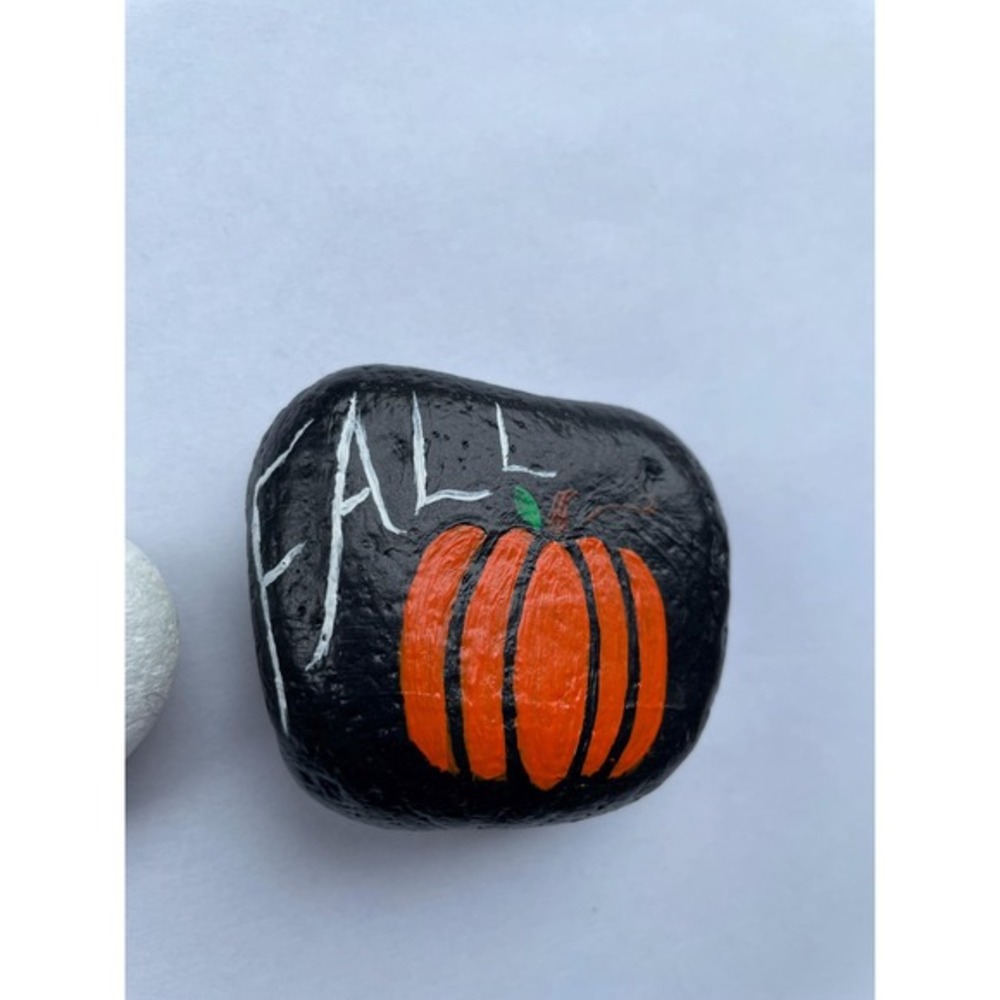 Autumn Fall Hand Painted Rocks Pumpkins Halloween - Picture 4 of 4
